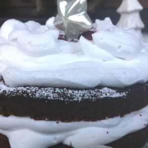 Vegan, Backen, Kirschtorte, Schwarzwälder, Torte, Schokotorte, Kirschen, Sahne, Schlagfix, HeLa, Schlagcreme, Weihnachten, Blogparade